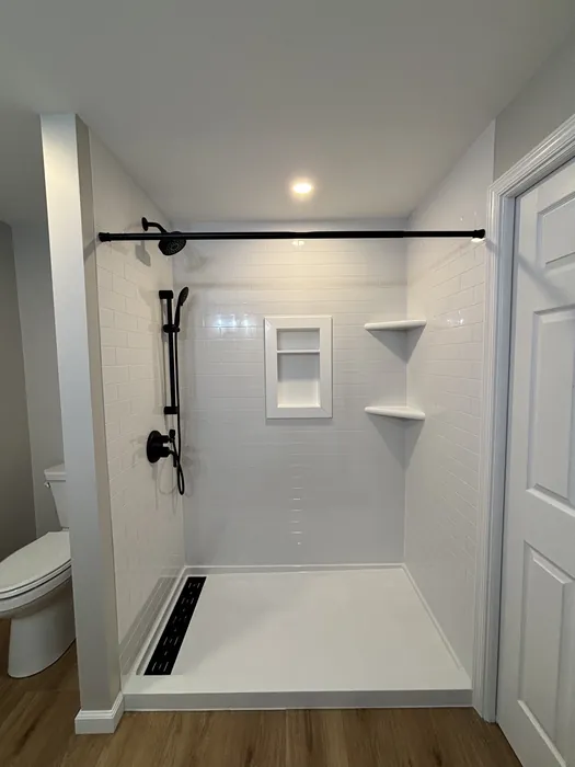 Custom shower remodel completed by JB Plumbing HVAC in a Berks County home